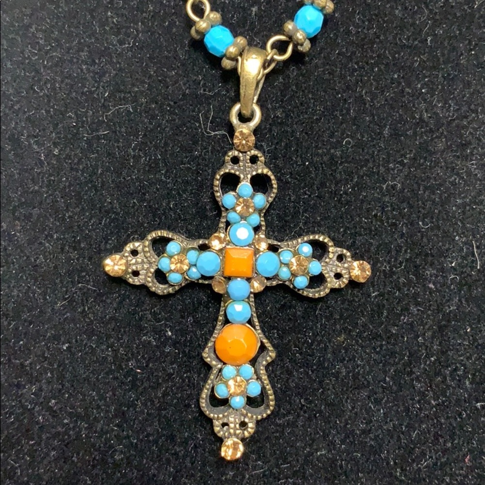 Blue stone cross - Picture 3 of 6
